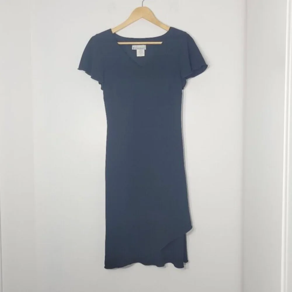 dressbarn cocktail dresses Women's Dressbarn Collection Gray Cocktail Tiered Dress - SIZE 8